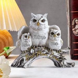 Best Owl Mom Ever - Personalized Mother Custom Acrylic Plaque