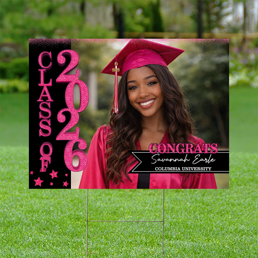 Class of 2026 Lawn Sign – Personalized Graduation Yard Decoration