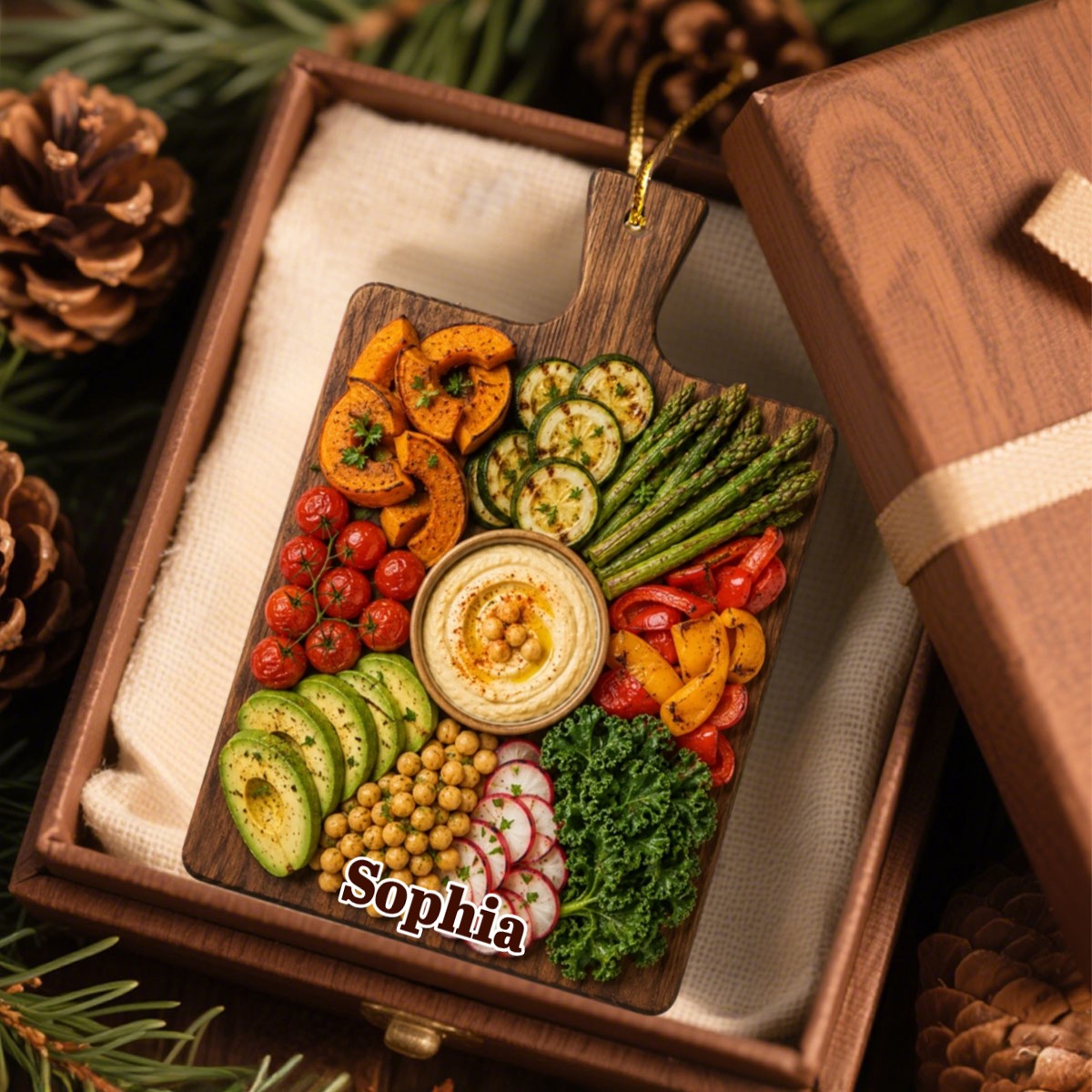 Assorted Charcuterie Board Ornament – Personalized Christmas Tree Hanging Decoration Gift For Foodie