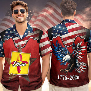 Personalized Hawaii State Flag Shirt – US 250th Anniversary 1776-2026