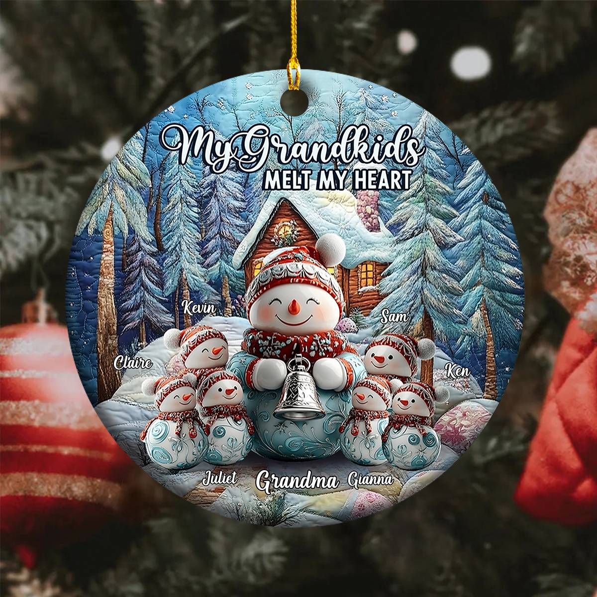 Sweet Grandma – Personalized Merry Christmas Ornament