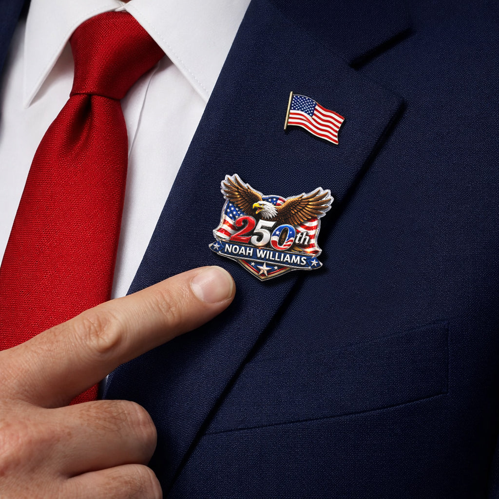 America 250th Anniversary 1776-2026 Eagle USA Semiquincentennial Patriotic Acrylic Pin