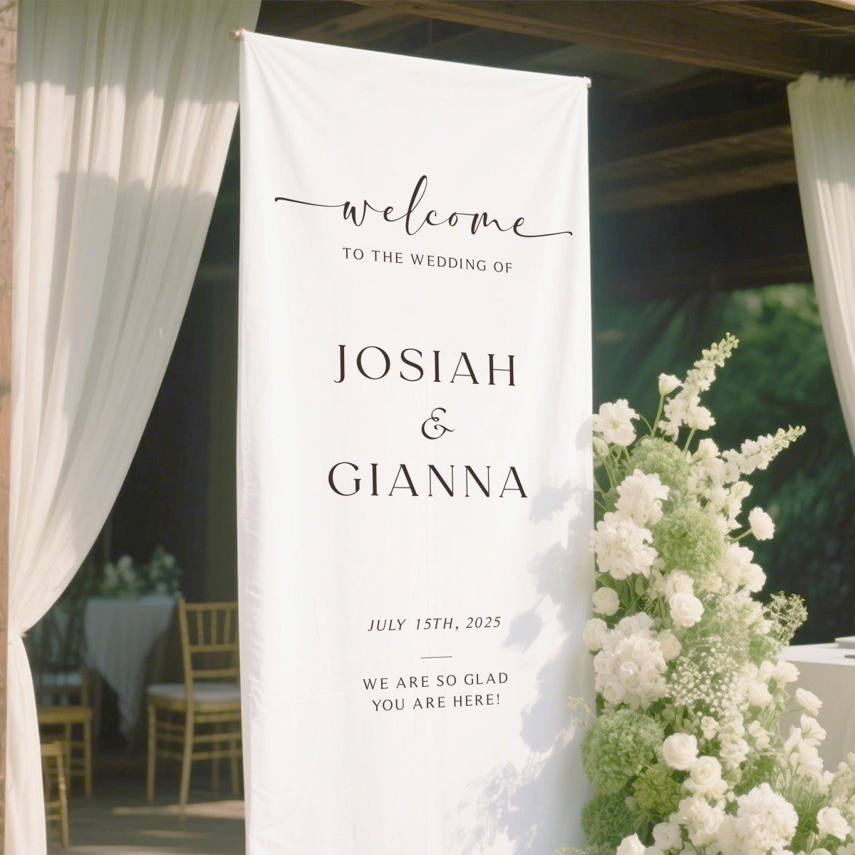 Personalized Wedding Welcome Sign, Custom Wedding Signs，Wedding banner