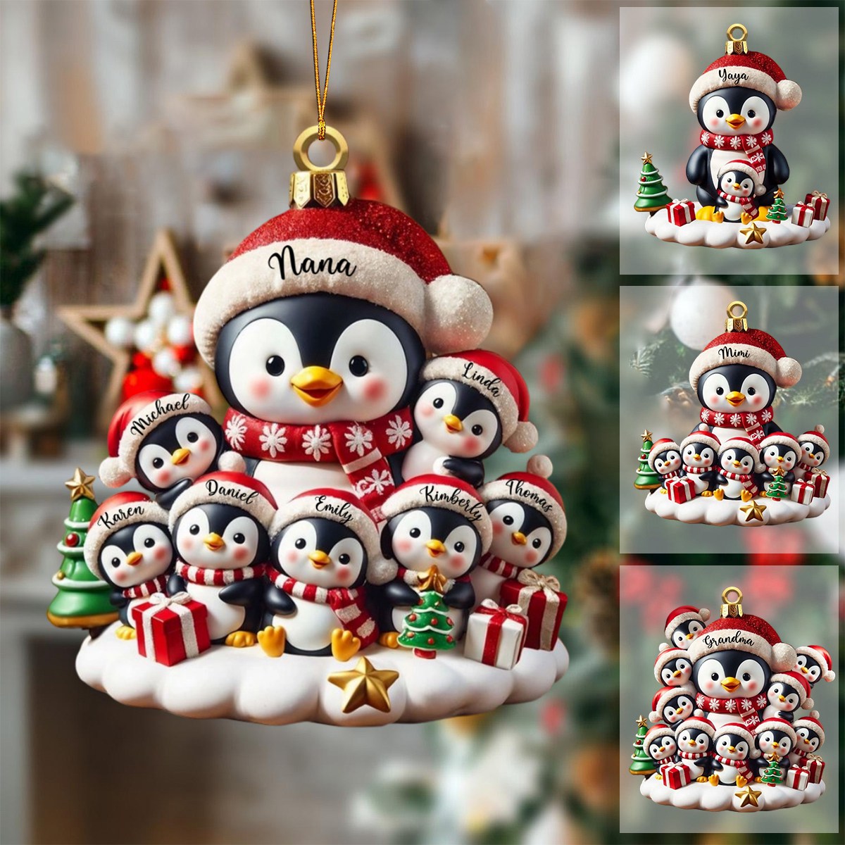 Celebrate Family Love - Personalized Custom Acrylic Ornament - Gift For Family And Collectors