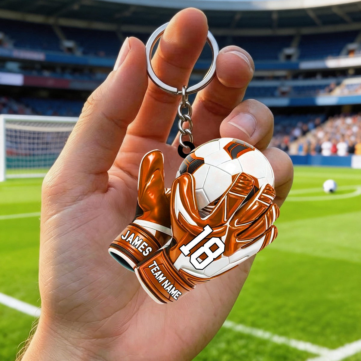 Personalized Soccer Goal Keychian, Soccer Goal Keeper Gift