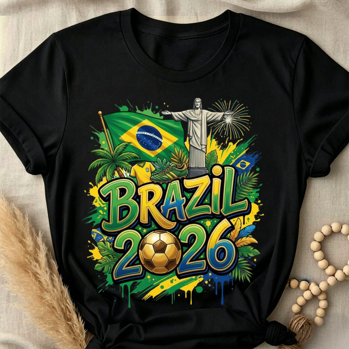 Personalized 2026 Soccer Country Cotton T-shirt | Perfect For Fan Events & Tailgates