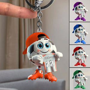 Personalized Customized Name Football Acrylic Keychain