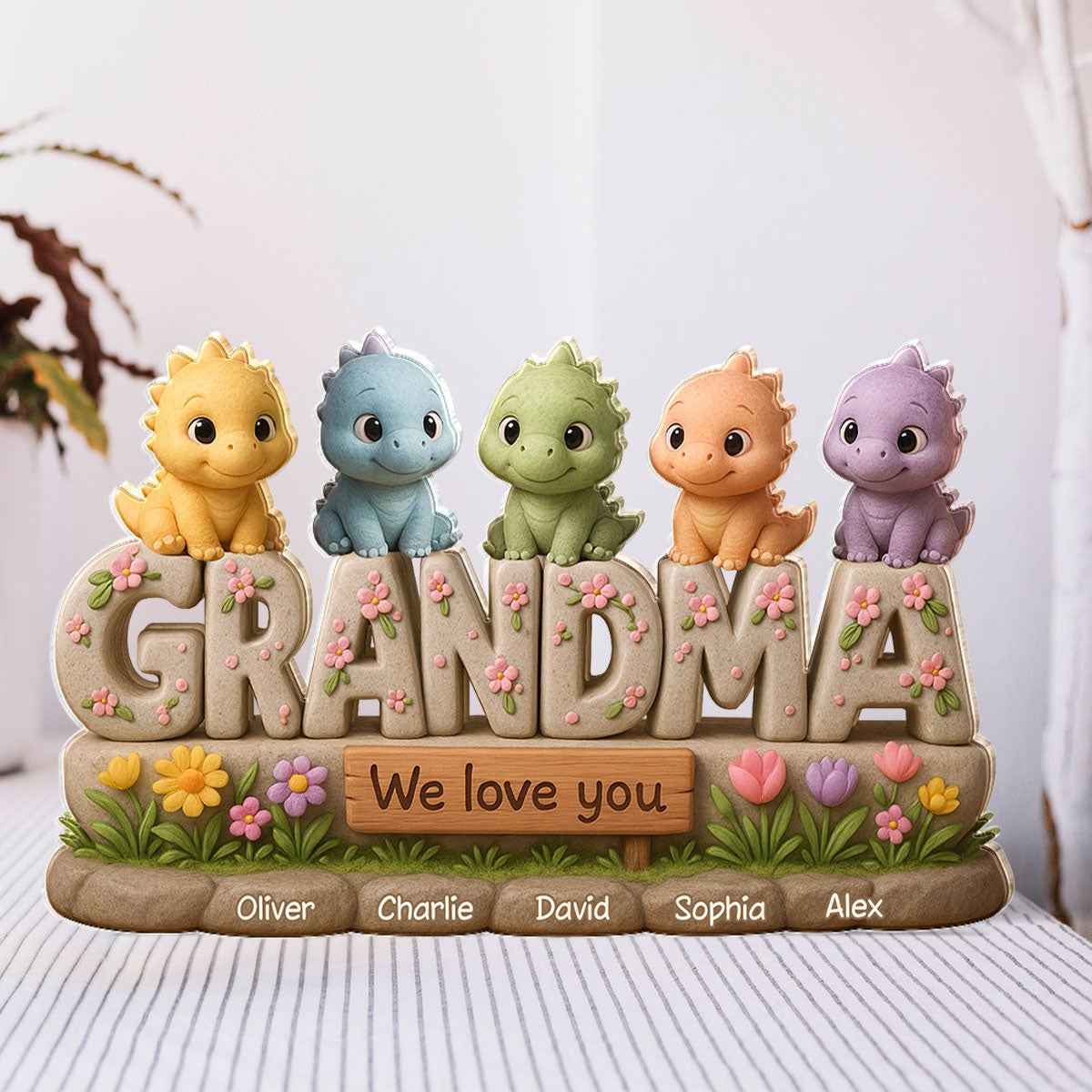 Grandmasaurus Custom Shaped Personalized Acrylic Block Plaque