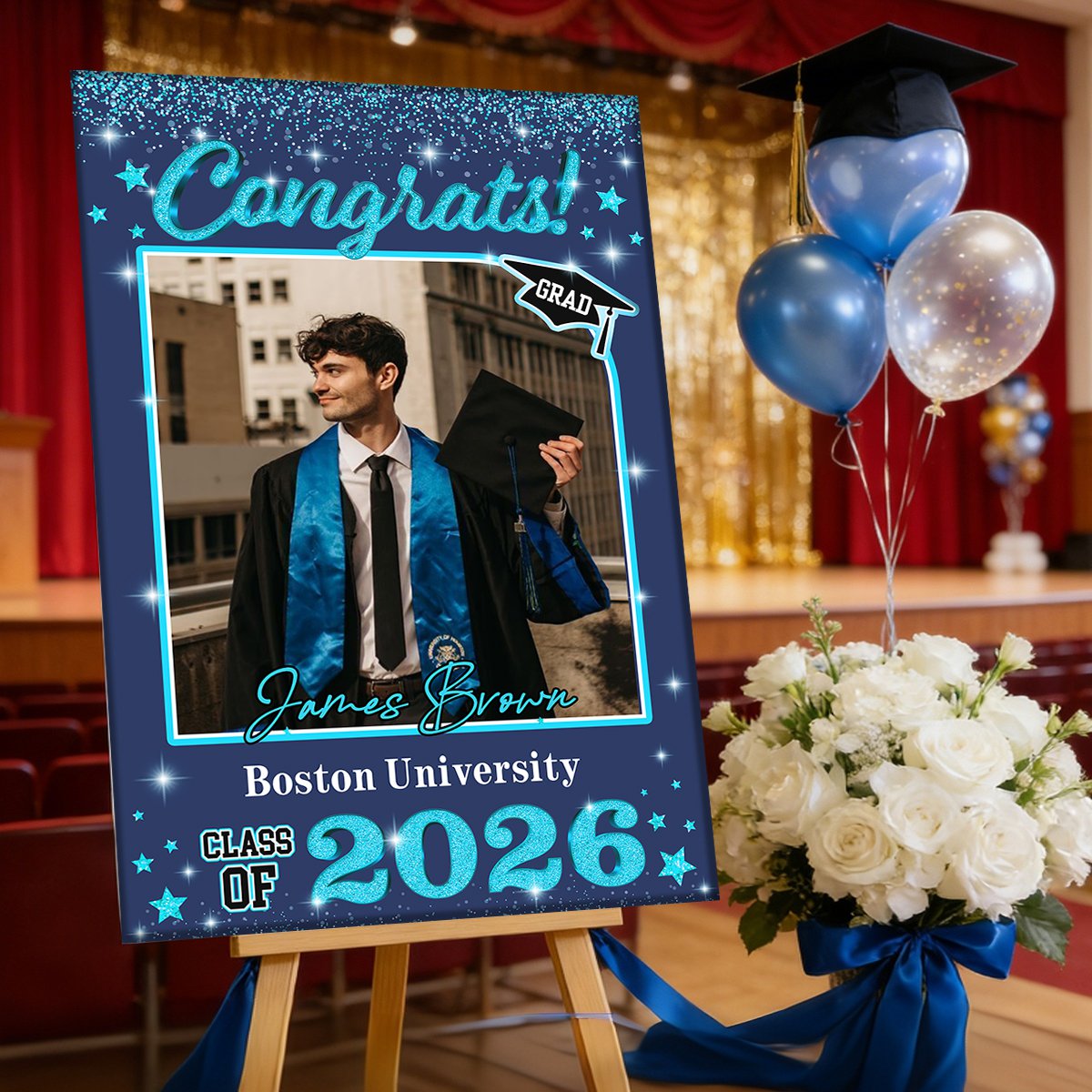 Personalized Custom Photo Class of 2026 Welcome Sign Congrat Grad Gift, Graduation Decorations