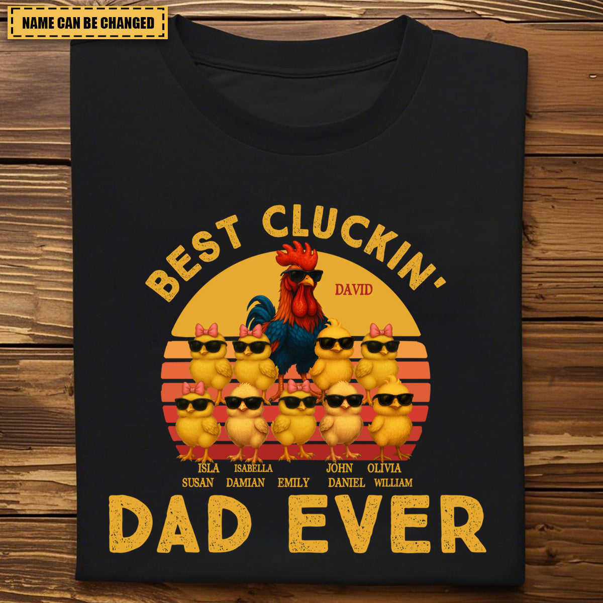 Best Cluckin' Dad Ever - Funny Father's Day Gifts - Personalized T-Shirt