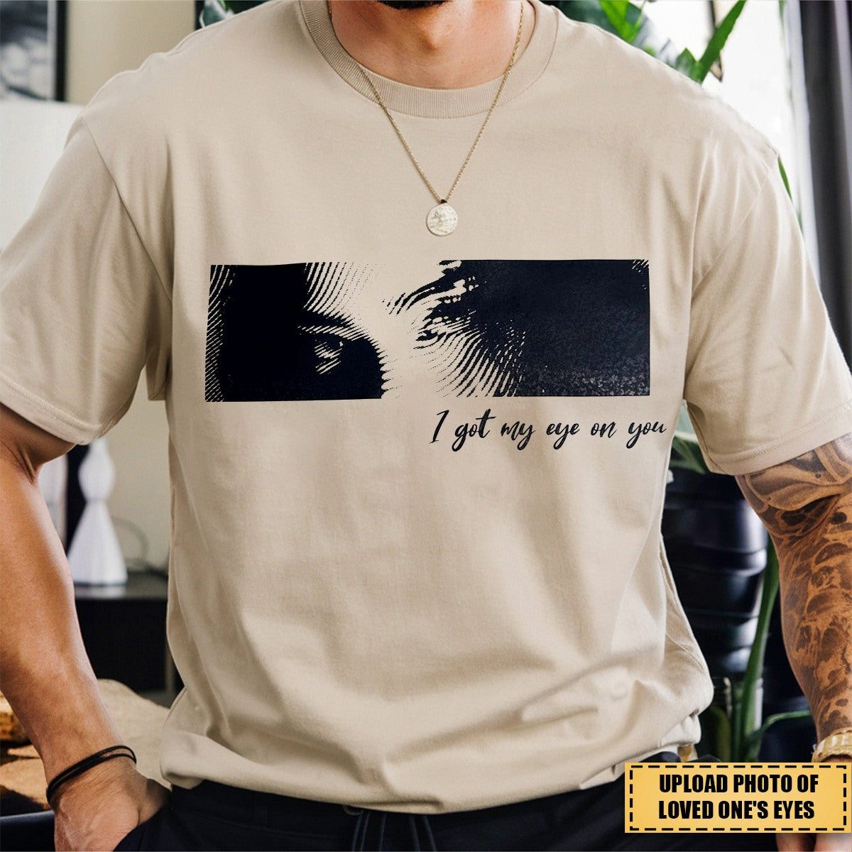Unique Custom Eyes Tee Loved One's Eyes Personalized Eyes Artwork T Shirt