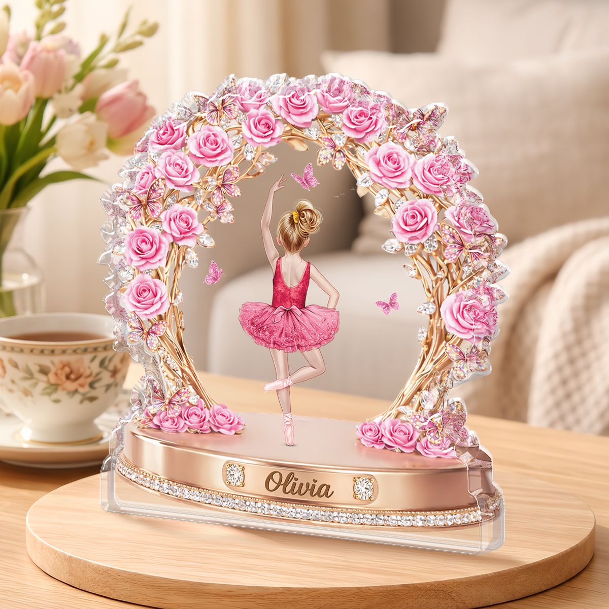 Custom Personalized Ballet Acrylic Plaque – Dancer Shaped Gift For Kids