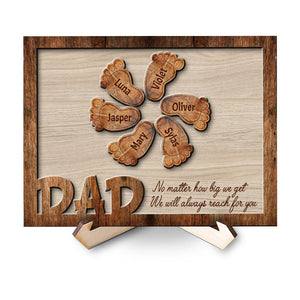 Heartfelt Gift – Personalized Custom Wooden Plaque "Always Reach For You"