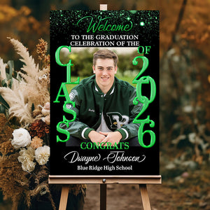 Personalized Graduation Welcome Sign Canvas - Custom Photo Welcome Sign Canvas - Graduation Gifts
