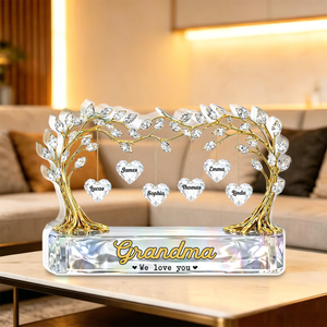 Personalized Custom Acrylic Plaque – "We Love You" Heartfelt Gift for Home Decor
