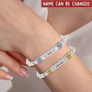 Personalized Name Bead Memorial Bracelet