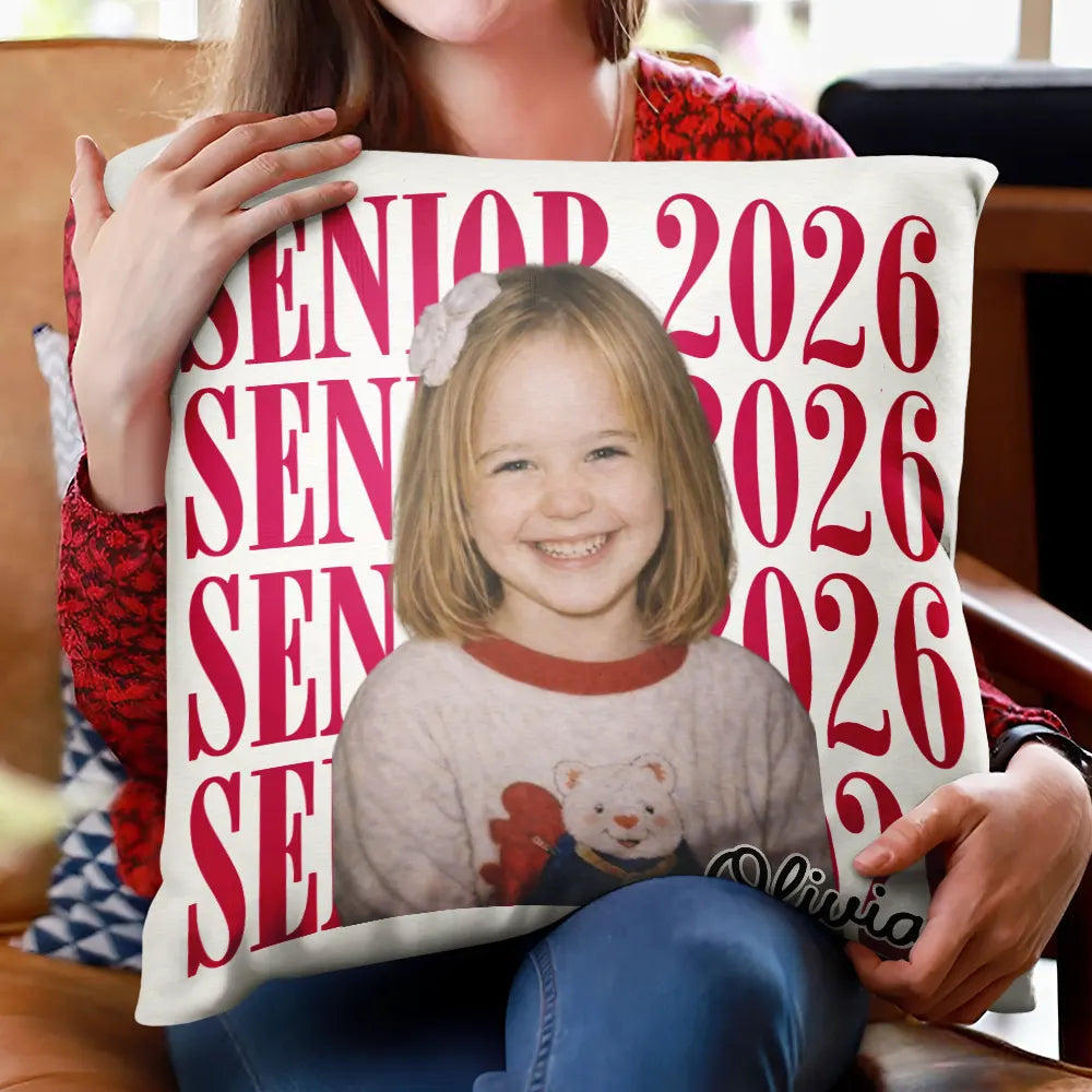 Graduation Gift For Seniors – Custom Photo Vintage Portrait Pillow | Personalized Keepsake