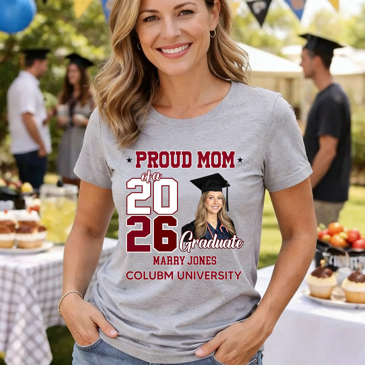 Proud Mom Of A Graduate 2026 - Personalized Custom Shirt