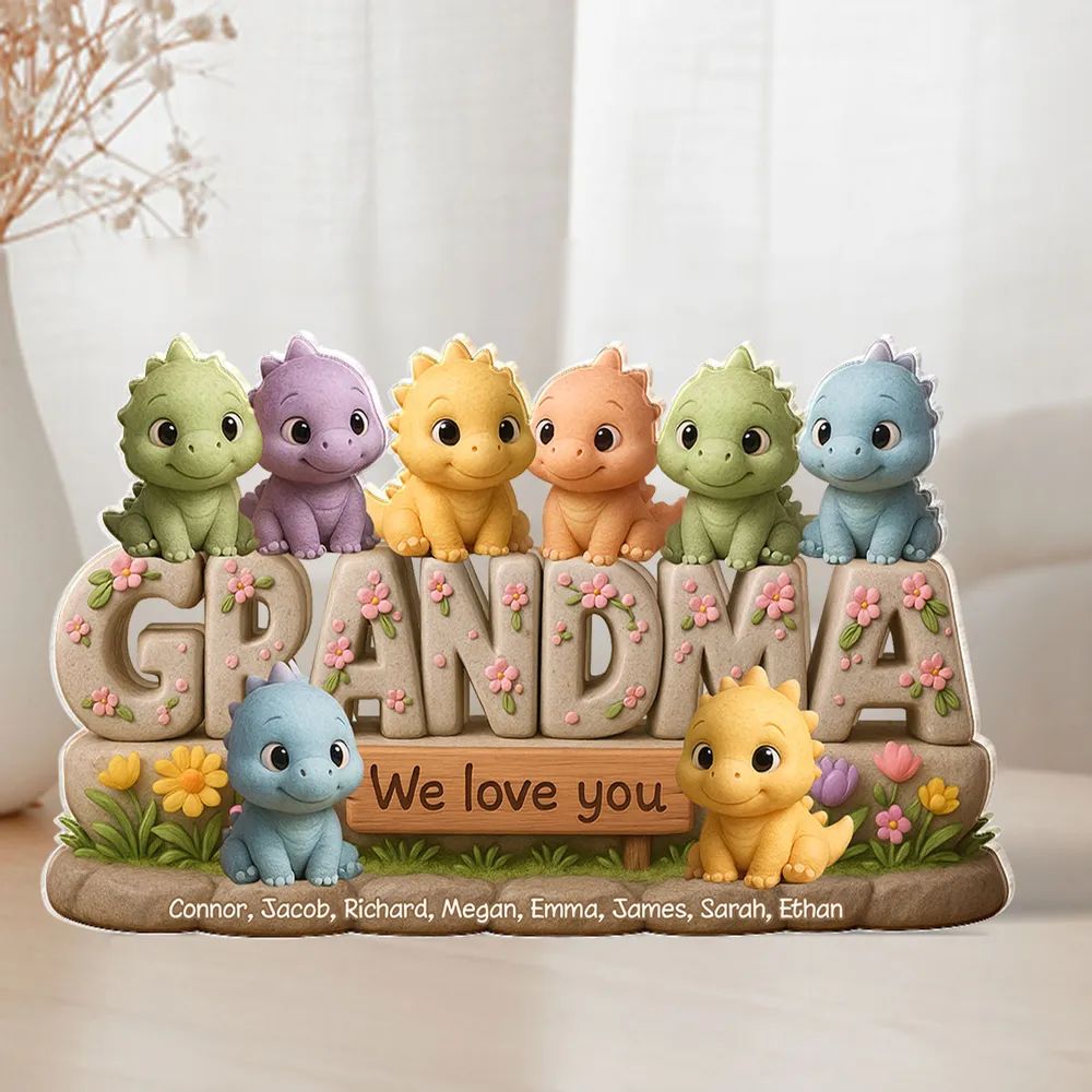 Grandmasaurus Custom Shaped Personalized Acrylic Block Plaque