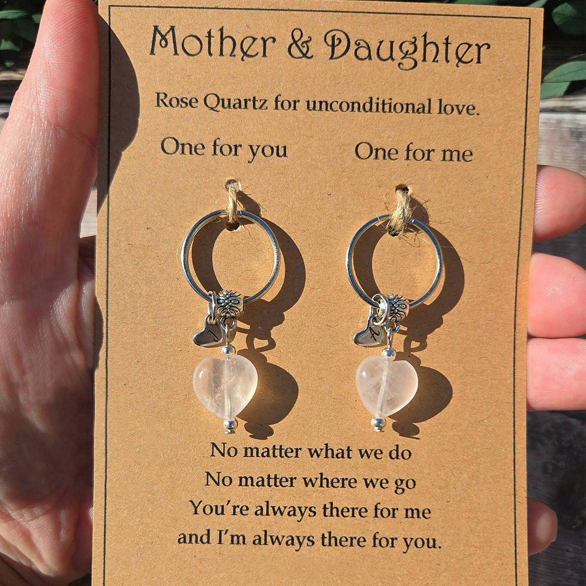 Rose Quartz For Unconditional Love Personalized Crystal Keyring Gift Set