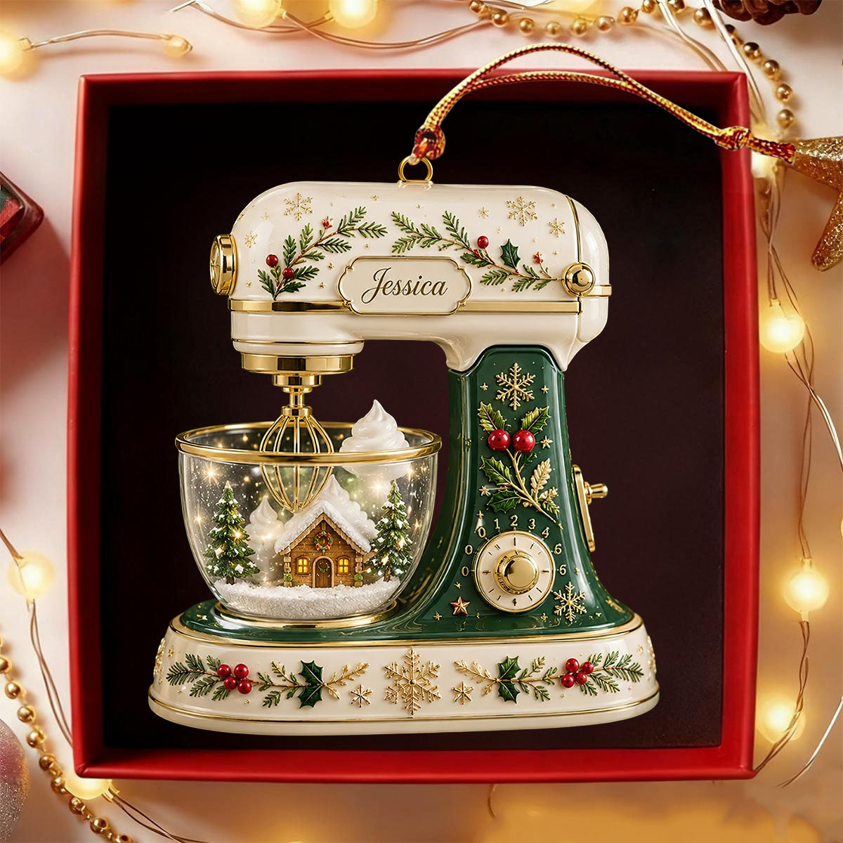 Personalized Stand Mixer Acrylic Ornament – Custom Kitchen Mixer Christmas Keepsake | Baking Gift For Bakers