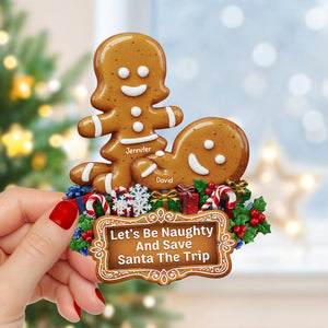Personalized "Naughty Gingerbread Couple" Christmas Ornament – Gift For Couples