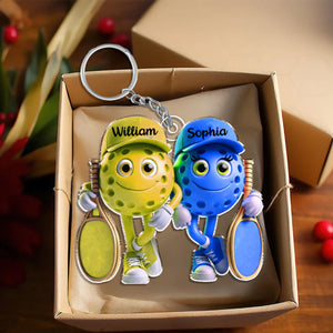 Sporty Couple Keychain- Personalized Keychain