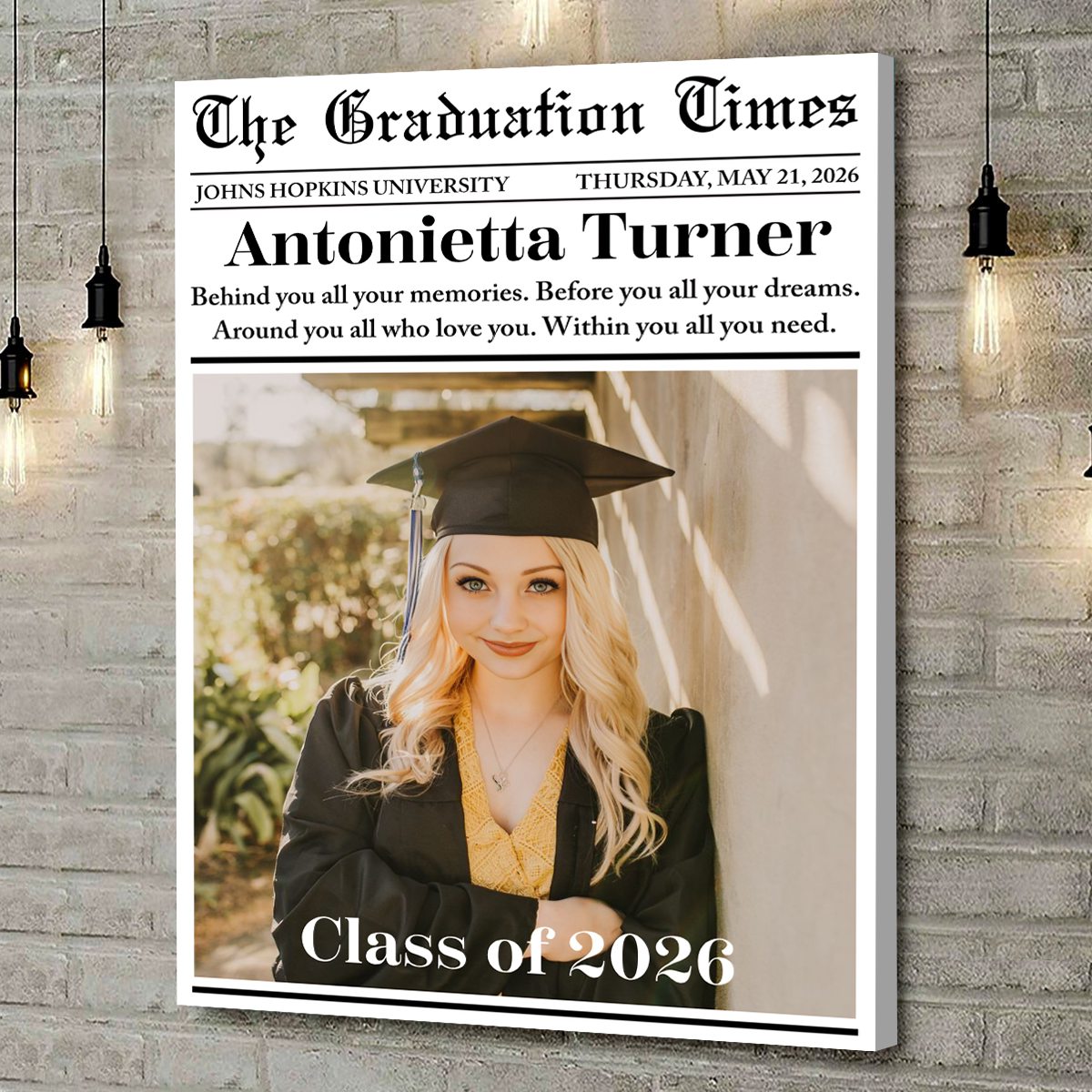 Custom Graduation Newspaper - Personalized Custom Poster