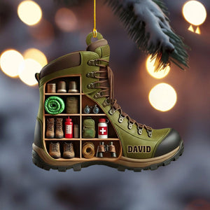 Give The Gift Of Adventure, Essential Gear, Personalized Acrylic Ornament, Gift For Campers And Hikers