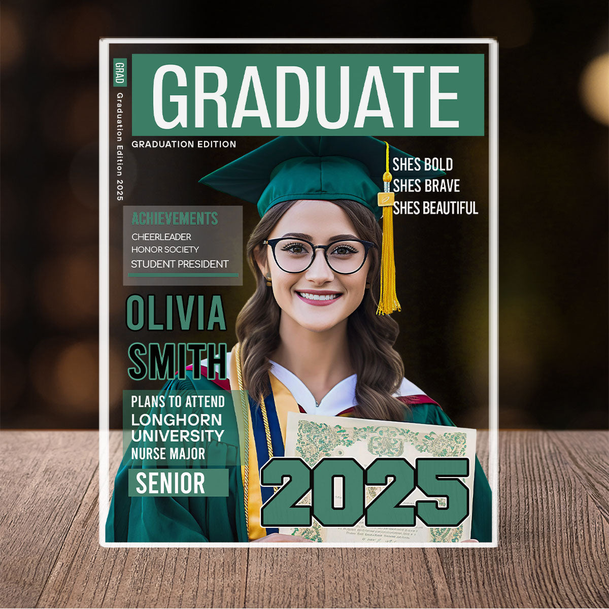 Personalized Graduate Magazine Cover Plaque – The Ultimate Custom Graduation Gift