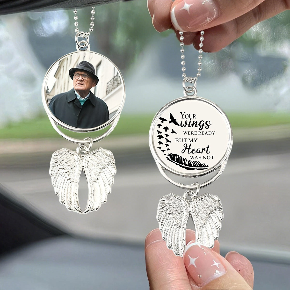 Your Wing Were Ready But My Heart Was Not Personalized Angel Memorial Charm