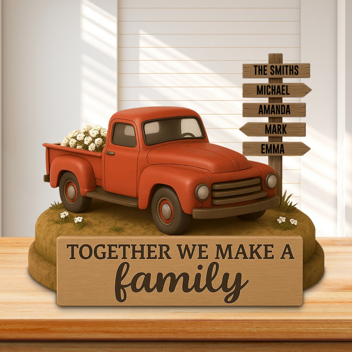 Personalized Family Farmhouse Old Truck Acrylic Plaque