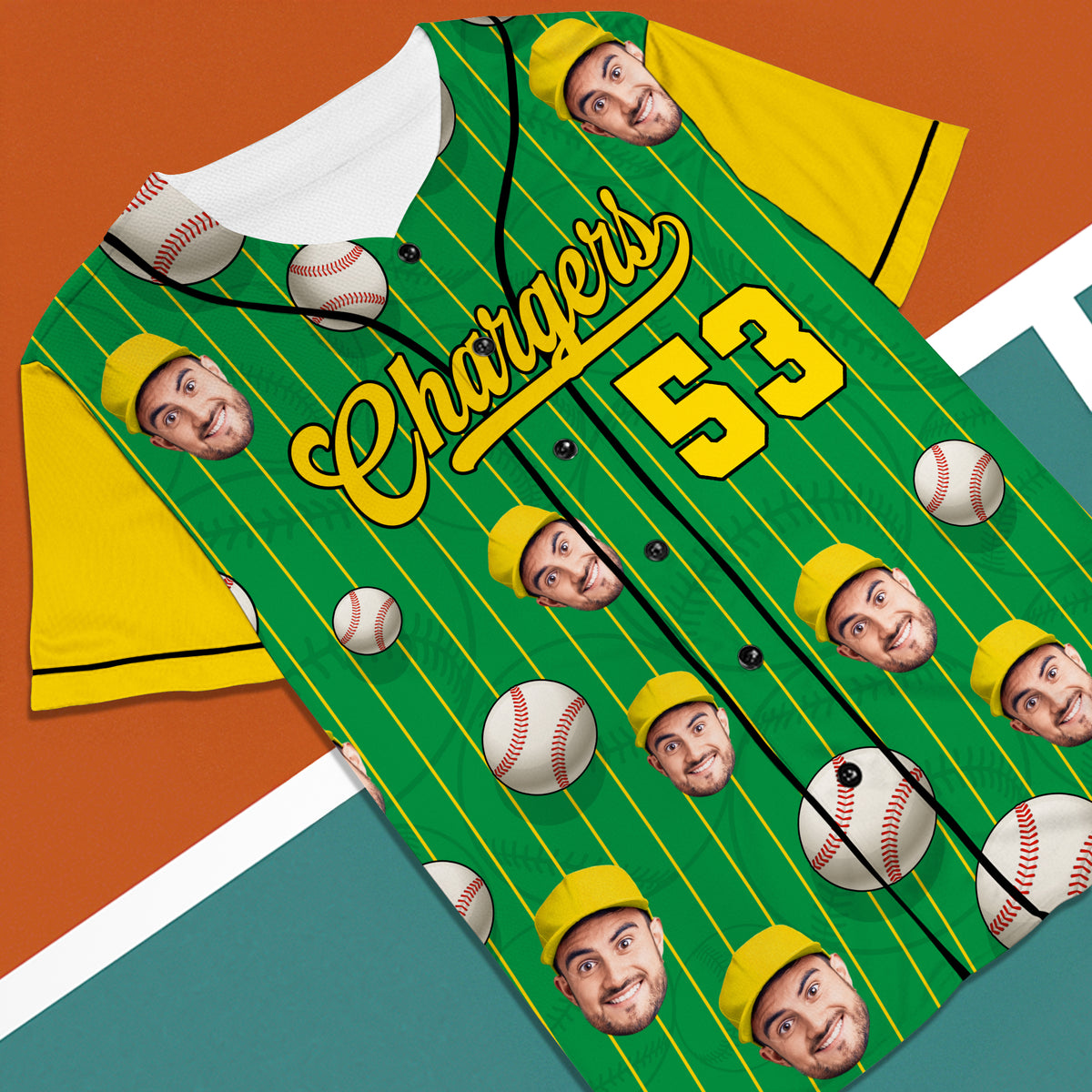Custom Photo Baseball Jersey – Personalized Sport Lovers Shirt With Team Name
