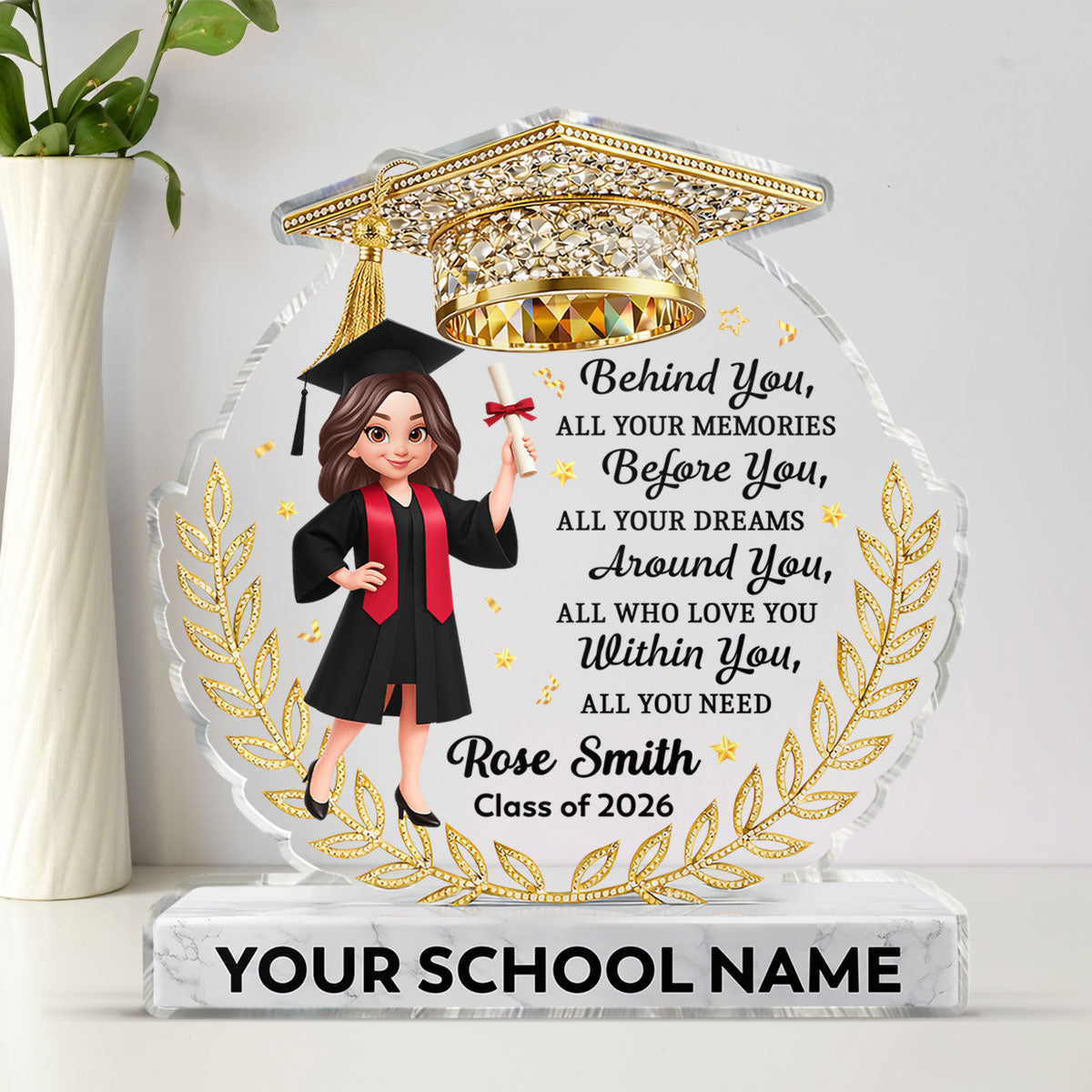 Before You All Your Dreams Graduation - Personalized Acrylic Block Plaque