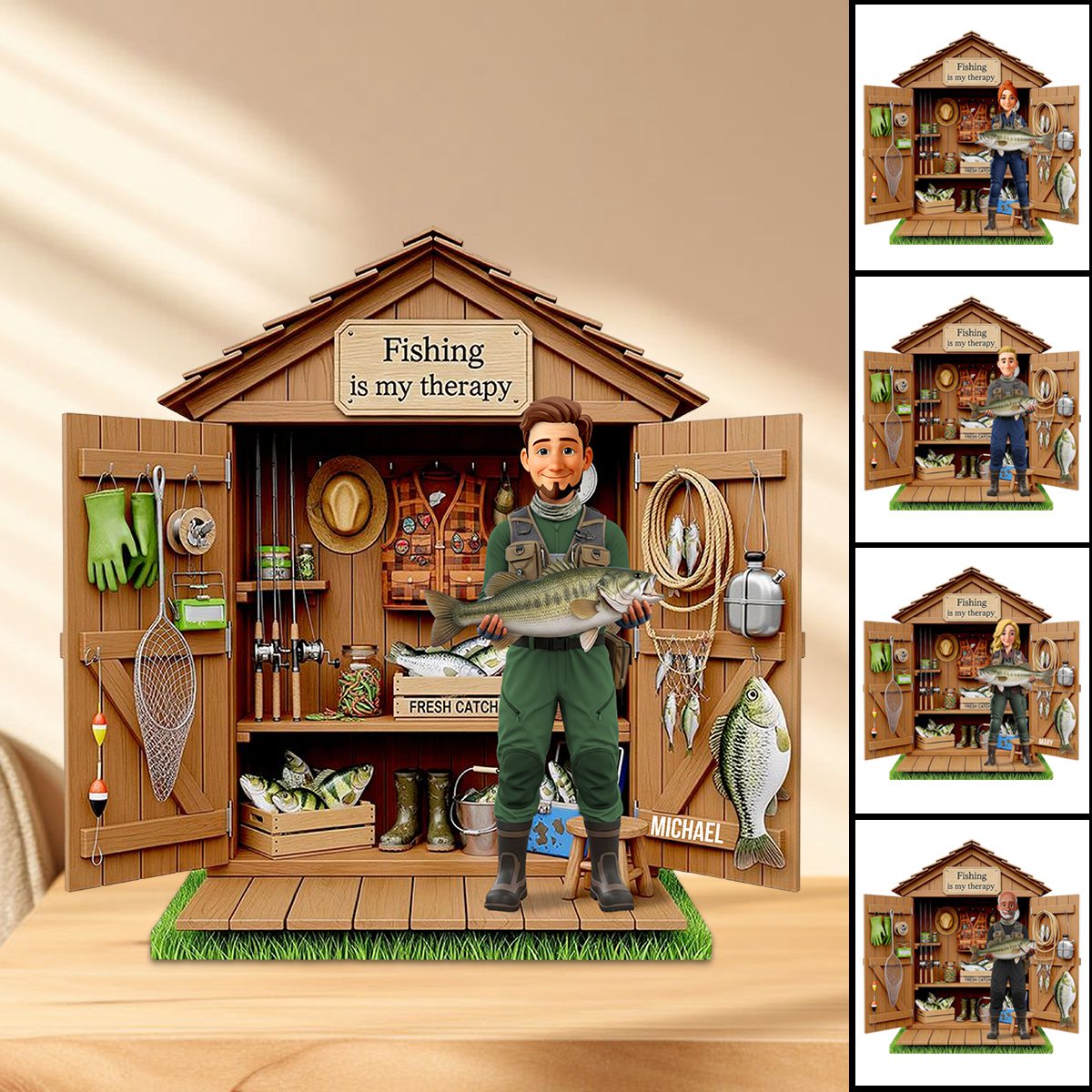 Custom Fishing Acrylic Plaque - Personalized Gifts for Fishing Lovers