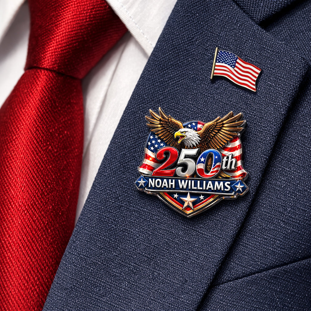 America 250th Anniversary 1776-2026 Eagle USA Semiquincentennial Patriotic Acrylic Pin