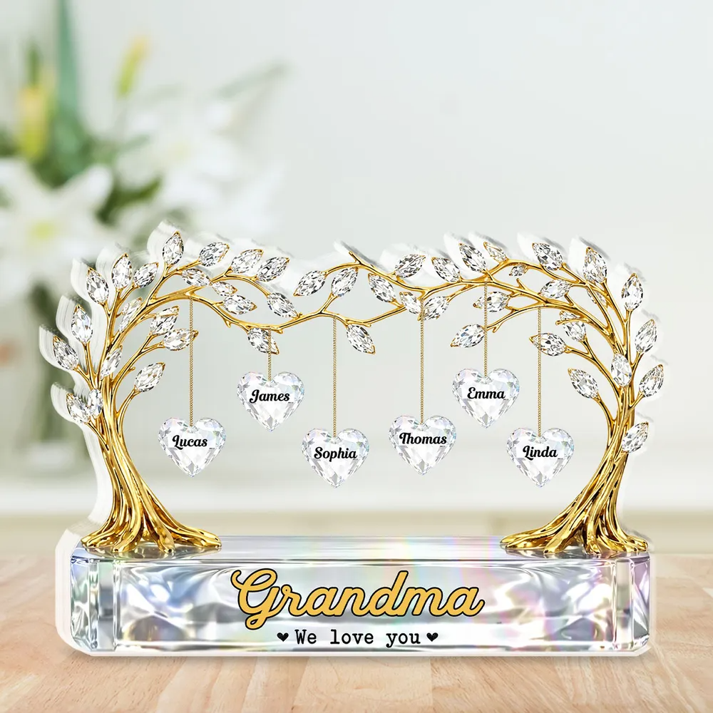 Personalized Custom Acrylic Plaque – "We Love You" Heartfelt Gift for Home Decor