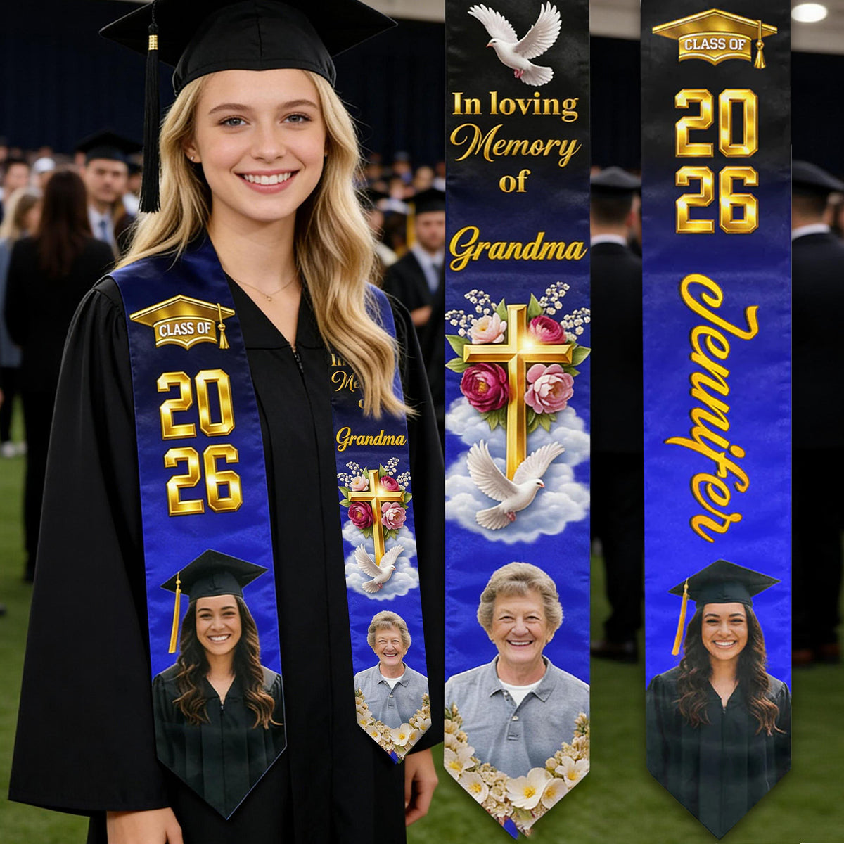 Always On My Mind - Personalized Custom Graduation Stole