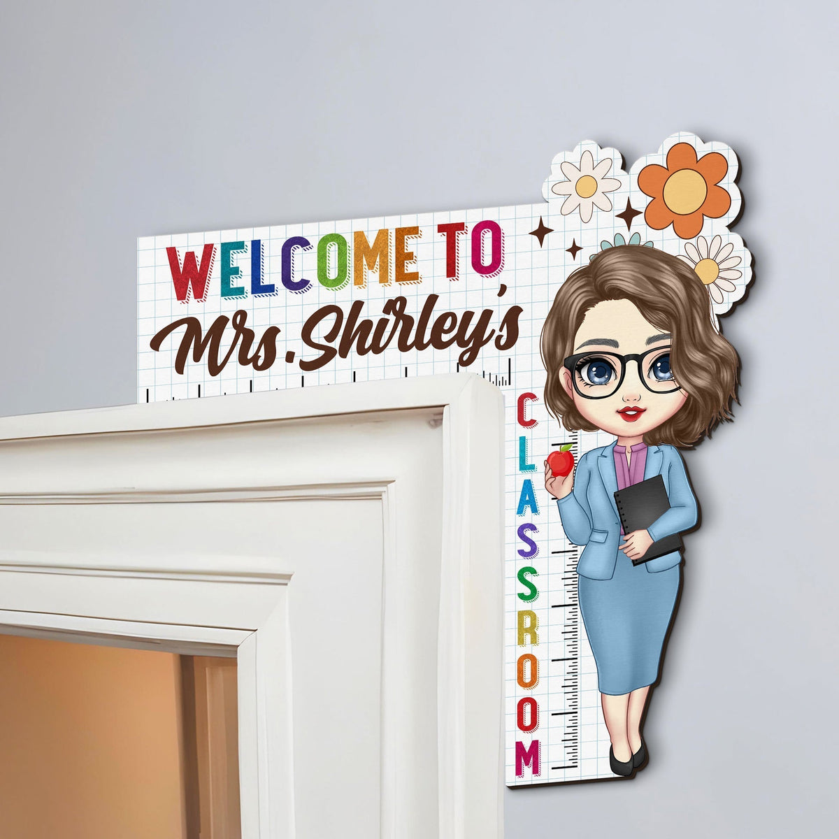 Welcome To My Class Back To School - Personalized Door Corner Wood Sign Teacher Gift