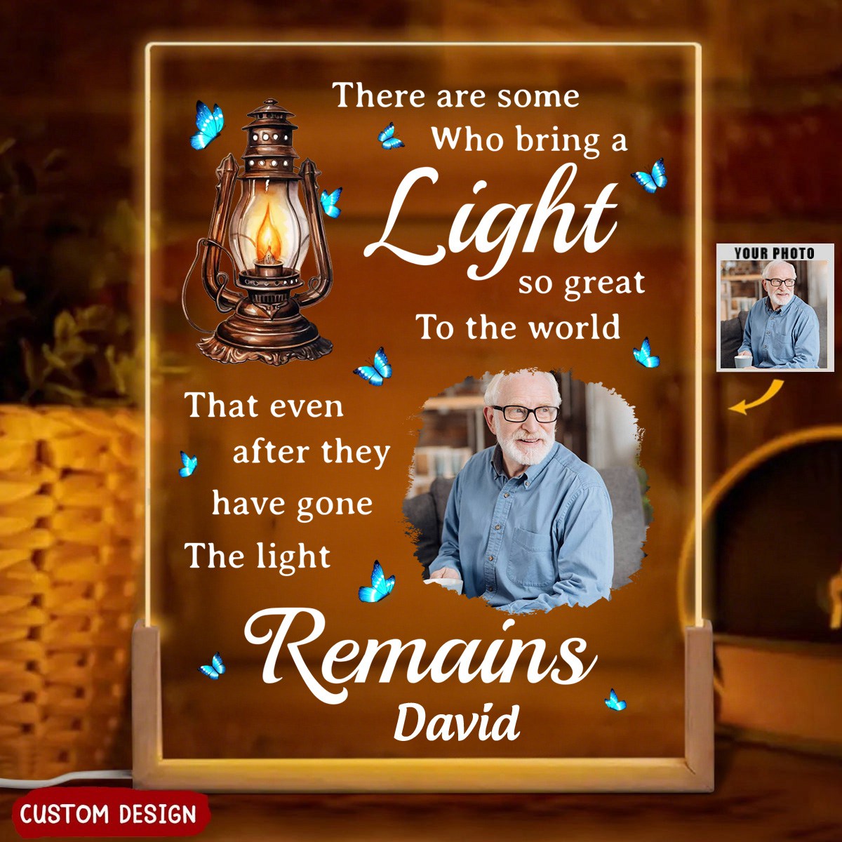 You Are Not Alone - Memorial Personalized LED Night Light