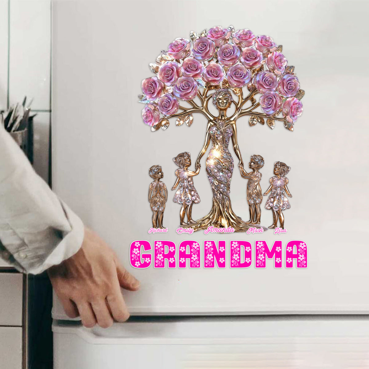 The Love Between Mother/Grandma And Her Kids - Personalized Decal