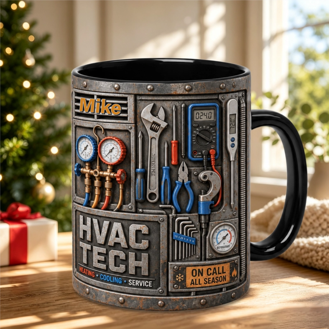 Personalized HVAC Coffee Mug – Custom Gift For Heating & Cooling Technicians
