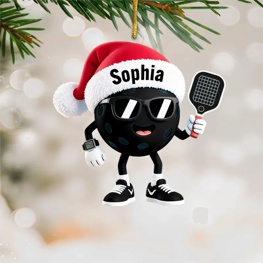 Custom Pickleball Christmas Ornament 2026 – Personalized Gift For Pickleball Players & Sports Fans