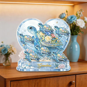 Grandma Mom Turtle - Personalized Acrylic Plaque