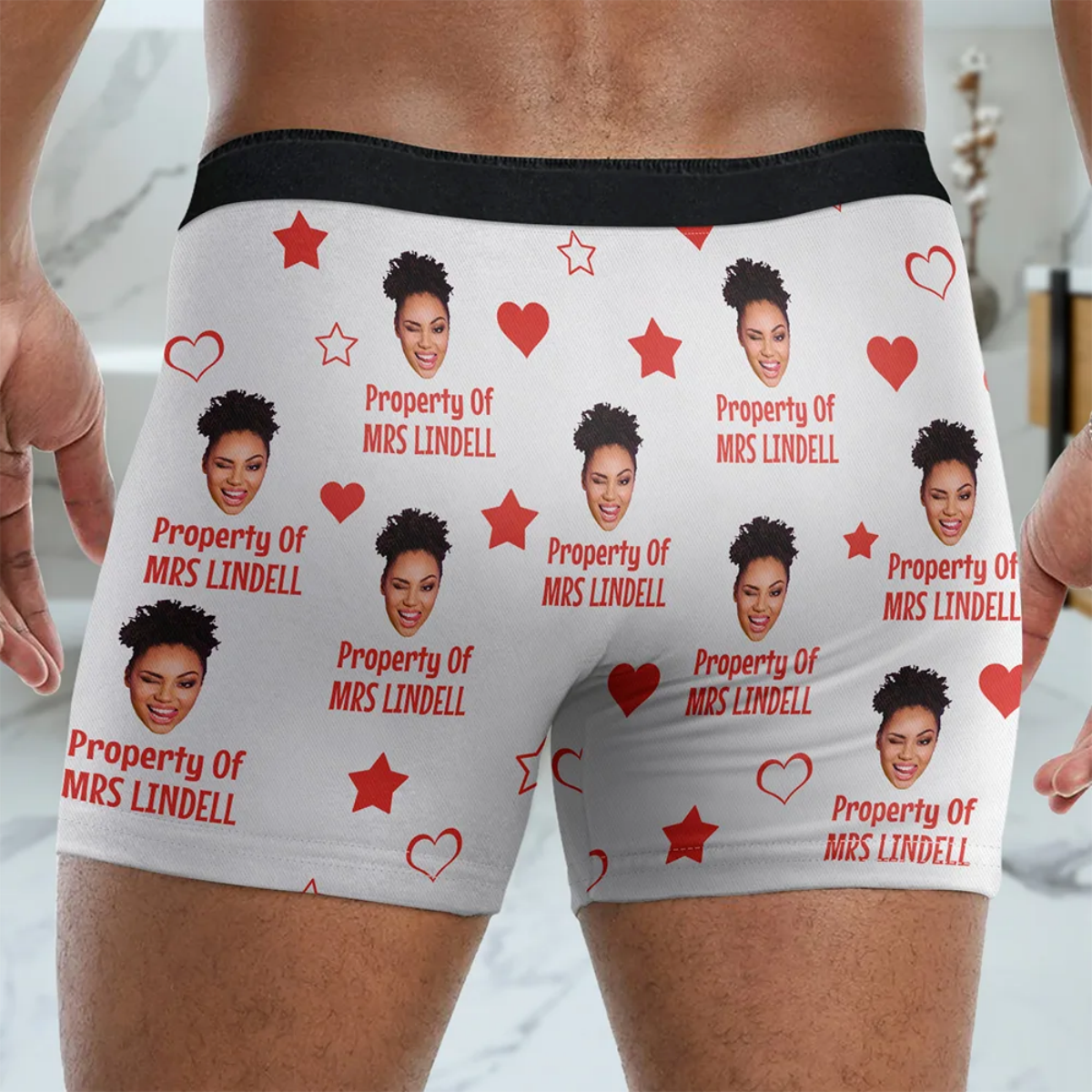 Declare Him Yours! Funny Photo Boxer Briefs - Personalized Custom Gift for Him