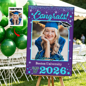 Personalized Custom Photo Class of 2026 Welcome Sign Congrat Grad Gift, Graduation Decorations