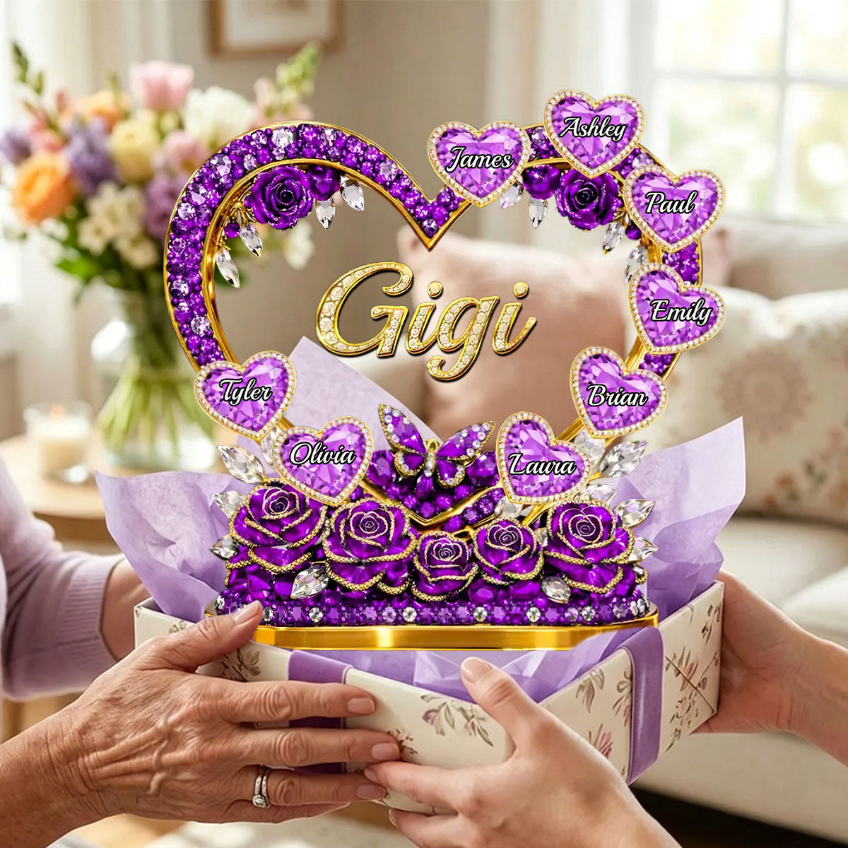 Personalized Mother's Day Acrylic Plaque – Custom Gift For Mom & Grandma | Mom's Heart Full Of Care
