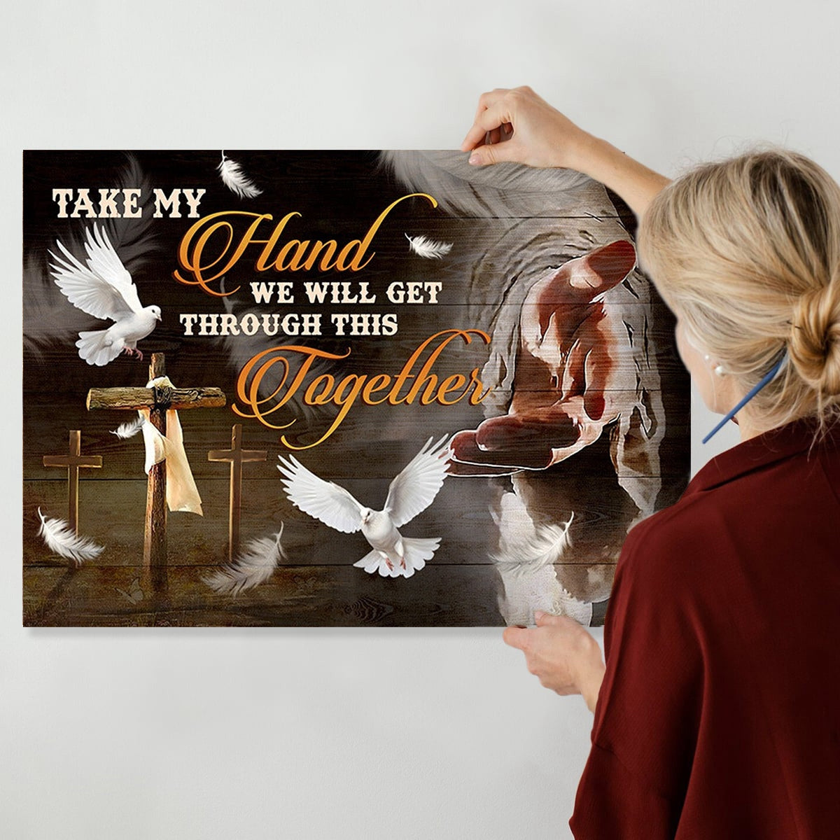 The Hand Of God, Take My Hand We Will Cet Through This Together Canvas