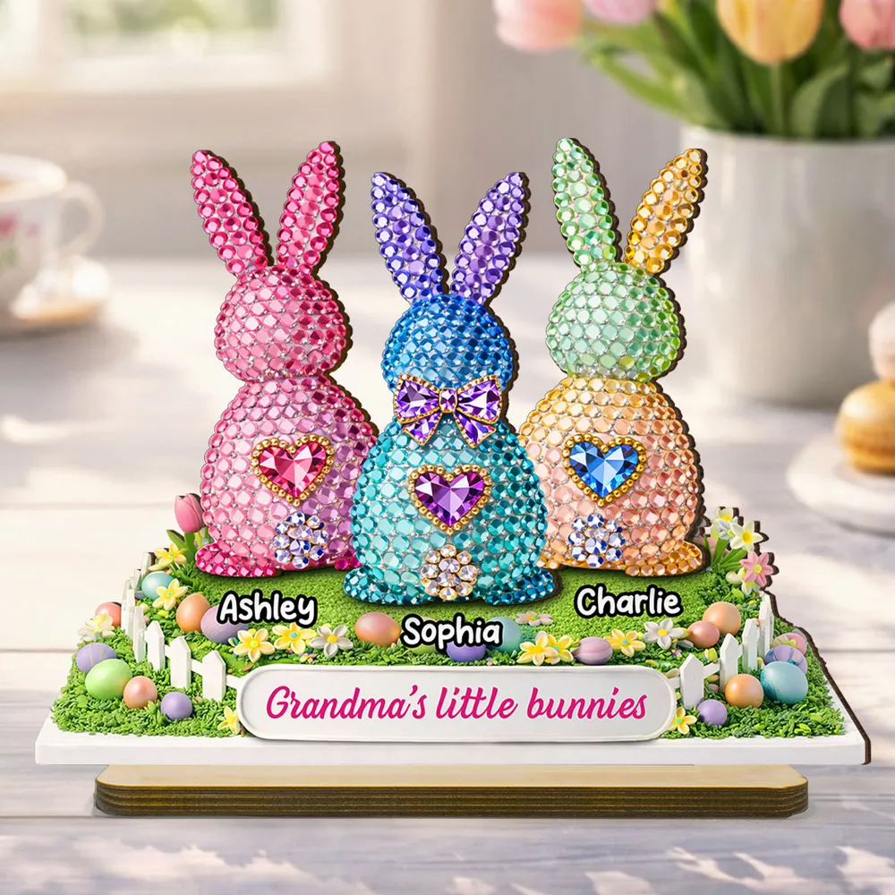 Grandma's Little Bunnies Easter - Personalized Wooden Plaque