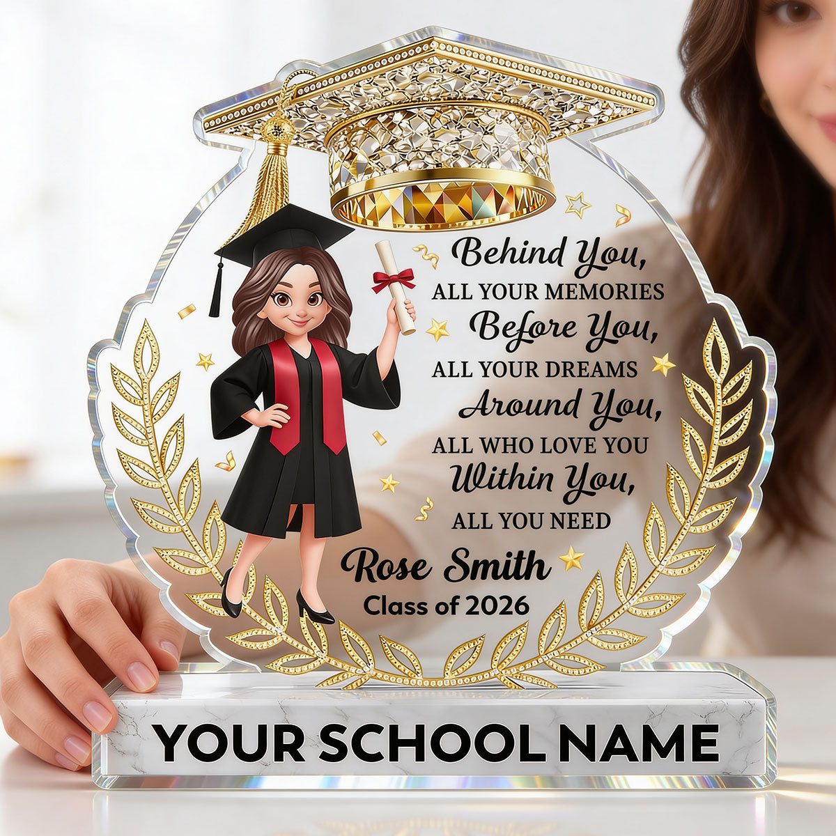 Before You All Your Dreams Graduation - Personalized Acrylic Block Plaque